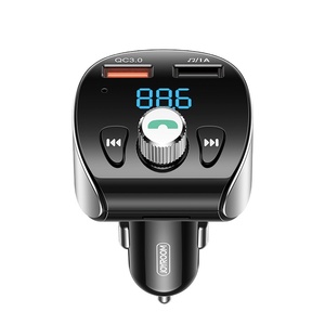 JOYROOM PC ดิจิตอลสมาร์ทบลูทูธ 5.0 <span class=keywords><strong>USB</strong></span> แผ่นดิสก์ TF การ์ดไร้สาย dual qc3.0 led รถชาร์จวิทยุ FM เครื่องส่งสัญญาณ - Product Image 1