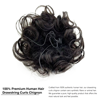 Extensions de cheveux humains à la mode, cheveux indiens Remy, vague d'eau de 4 pouces, à nouer, pour mariage, chignon complet, queue de cheval haute