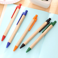 X1227-2 Pulpen Ramah Lingkungan Grosir Logo Kustom Tabung Kertas Alat Tulis Sekolah & Hadiah Pulpen Promosi