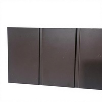 Panneau mural métallique isolé en polyuréthane couleur chocolat 16 mm, résistant à l'humidité, design à 2 rainures, décoration extérieure moderne pour maison préfabriquée