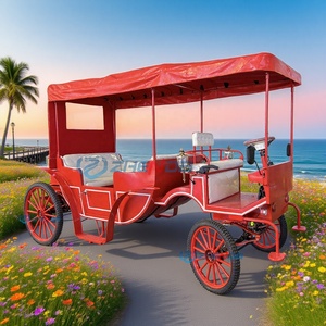Nuevo Carro Eléctrico de Paseo 2026, Carro Rojo con Asientos Blancos, Carro de Caballos para Bodas, Transporte Especial, Carro Eléctrico - Product Image 4
