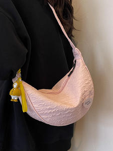 Bolso Pequeño de Lona, Estilo Coreano, Bolso Bandolera, Bolso de Hombro Tipo Dumpling para Mujer - Product Image 5