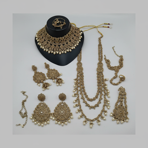 Ensemble de cadeaux de mariage élégant tenue de mariée autrichienne et perles collection de bijoux étincelants pour les mariées fête et tenue de fête - Product Image 2