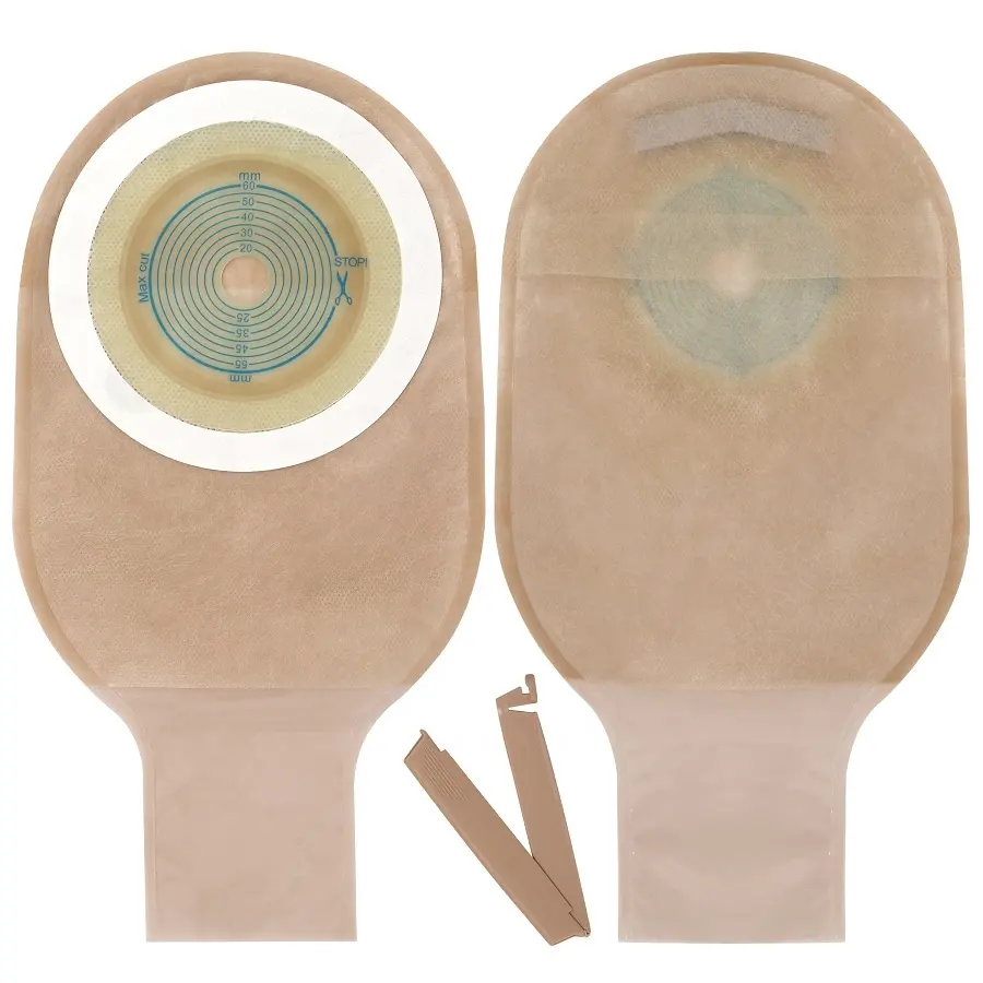 Pocket manufacturer direct salesNew 60mm colostomia bag with clip colostomy kit