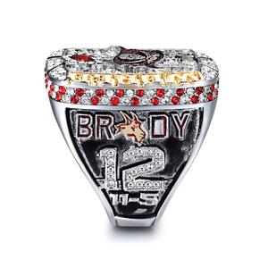 Gran oferta de anillos de campeonato de Denver Broncos con Material de aleación Diseño geométrico chapado en oro-Regalo de aniversario personalizable unisex - Product Image 5