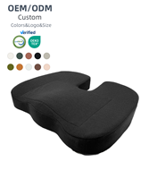 Coussins d'oreiller de siège ergonomiques en mousse à mémoire de haute qualité avec oreiller cervical de Massage de soutien longue durée personnalisé en usine