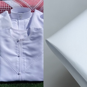 Không thấm nước bán buôn người đàn ông thobe hồi giáo vải 100% sợi nhỏ quay <span class=keywords><strong>Polyester</strong></span> chất lượng cao Arabic thobe vải cho Dubai abaya - Product Image 2