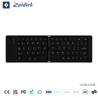 Keyboard Nirkabel 2.4Ghz Lipat Tipis Membran Isi Ulang untuk Desktop, Ponsel, Tablet, Laptop - Jangkauan 10m