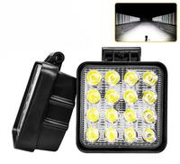Projecteur de travail LED 4,3 pouces 10-60V à puces, lampe de conduite carrée pour engins de génie civil, excavatrices, chariots élévateurs, camions lourds