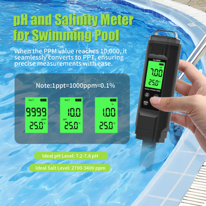 Testeur de qualité de l'eau YG-9909, nouveau modèle 5 en 1, pH / salinité / EC / <span class=keywords><strong>TDS</strong></span> / température, testeur de salinité pour <span class=keywords><strong>piscine</strong></span> d'eau salée, testeur de pH pour eau potable - Product Image 2