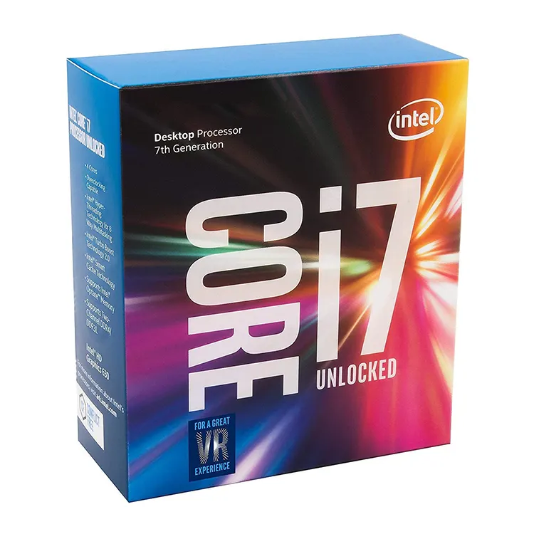Intel Core I7 7700K โปรเซสเซอร์4คอร์ถึง4.5 GHz 65W DDR4หน่วยความจำที่ใช้ CPU รองรับซ็อกเก็ต LGA1151เมนบอร์ด Z270