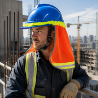 Cache-cou en maille haute visibilité personnalisé Dolnesrn AQM avec bande réfléchissante pour casque de travail extérieur et protection solaire