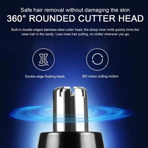 Tondeuse électrique métallique étanche rechargeable à batterie lithium Skinsafe pour l'épilation des oreilles, du visage, des sourcils et du nez - Sans douleur et sûre - Product Image 5