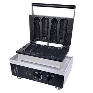 4PCS Machine à gaufres en forme de pénis Machine à grignoter non collante Mini machine à gaufres belges Donut Maker - Product Image 1