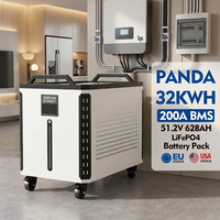 USA EU Stock DDP Docan Panda 48kwh 32Kwh 51.2V Paket Baterai 942ah 628Ah 314Ah LiFePO4 Paket Sistem Penyimpanan Energi Surya Rumah Tangga
