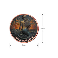 Pièce de monnaie en cuivre pur .999 de 1 oz, motif 'Je gagne, tu perdes' Sirène Sexy, pièce de décision, pour cadeau de collection nautique