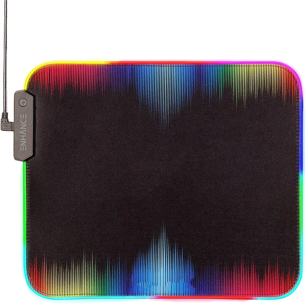 Настроить большой цветная (RGB) светодиодная Мышь Pad 7 цветов USB Проводная освещение геймера подсветка коврик для ноутбука Компьютерные коврики