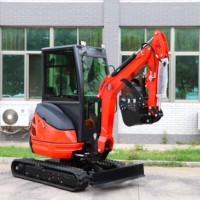 Mini-excavatrice compacte diesel de 2,5 tonnes avec godet à pince, modèle BQ-25, vente chaude