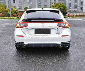 For Honda Civic Hatchback 11th Gen 2023 Body Kit Rear Bumper <b>Splitters</b> Diffuser Carbon Fiber Look Mugen Style Car Accessories - Product Image 2