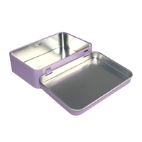 Boîte rectangulaire en fer blanc petit métal universel USB Flash Drive Case bijoux rectangulaire fenêtre boîte en fer main Spinner emballage boîte en fer blanc