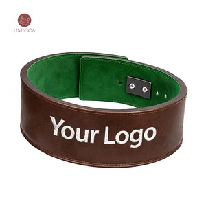 Sabuk Angkat Beban Kulit Sapi Unisex untuk Fitness, Squat, dan Deadlift, Dilengkapi Logo Kustom dan Gesper Tuas, Tahan Air - Product Image 1
