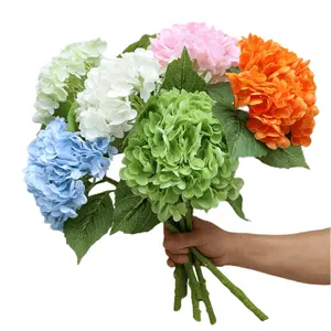 Hortensia artificielle pour décoration de mariage, 50 pièces, fausse fleur, pour une décoration, en vrac, à vendre