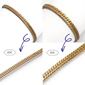 18K Real Gold Hallmark Kihei & Bismarck Chain Jewelry Set Unisex Solid 18kt Yellow Gold Necklace Link Chain <b>for</b> <b>Men</b> Women - Product Image 1