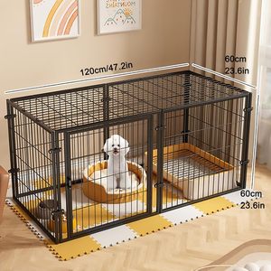 Su misura stile classico in metallo cane cane a prova di fuga Pet <span class=keywords><strong>recinzione</strong></span> per piccoli gatti e cuccioli solido tubo quadrato scatola di imballaggio - Product Image 3