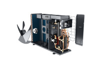 Pompe à chaleur eau-eau KANION 4-40kW R290, efficacité énergétique A++, onduleur 3D DC avec WiFi / écran tactile / panneau noir sans réservoir