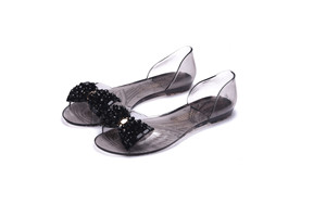 Hot Sale Korean Style Women Crystal Sandals Summer Flat Jelly <b>Shoes</b> Bling <b>Rhinestone</b> Casual Ladies Sandals - Product Image 1
