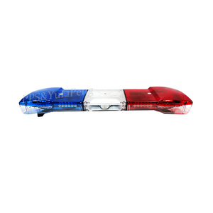 Barre lumineuse LED rouge et bleue, nouvelle, mince, haute puissance, super lumineuse, barre lumineuse d'avertissement pour <span class=keywords><strong>ambulance</strong></span> avec haut-parleur 66W - Product Image 1