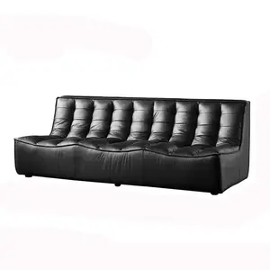 Simple Design Unique Sectional Sofa Set Furniture Modern Luxury Sofas And Couches For Home Leather Black Couch Living Room Sofas