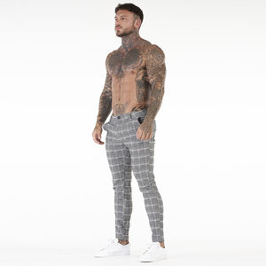 2022 <span class=keywords><strong>pantaloni</strong></span> a quadri bianchi grigi elasticizzati Super comodi <span class=keywords><strong>pantaloni</strong></span> <span class=keywords><strong>Slim</strong></span> <span class=keywords><strong>Fit</strong></span> da <span class=keywords><strong>uomo</strong></span> - Product Image 3