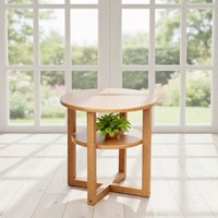 Table basse/de canapé double couche à bords arrondis |   Meubles de salon modernes et peu encombrants pour salons, chambres, salles à manger et bureaux