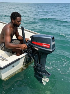 Moteur 2 temps 9,9 CV compatible avec les bateaux pneumatiques et les petits bateaux Afrique - Product Image 2