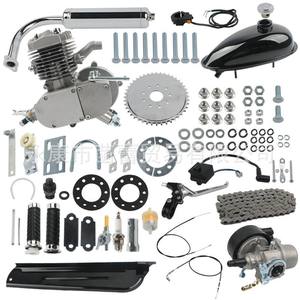 Kit de Motor de Bicicleta de Gasolina Modificado de Dos Tiempos y 80cc, PK80 Plateado, Cilindro Único, Modelos de 50cc y 110cc con Arranque a Patada - Product Image 2