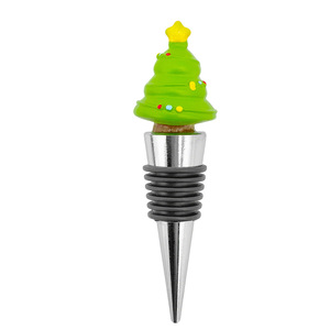 Christmas Wine Stopper Resin Bottle Stopper Food Grade Champagne Stopper Wholesale Wine Stopper With Santa Snowman Design - Product Image 2