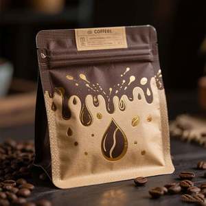 Custom Printed 12oz Eight Side <b>Sealed</b> Coffee <b>Bag</b> Zip Lock Stand-Up Pouch with Logo Design Zipper for Pet Food - Product Image 6