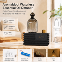 Diffuseur d'huiles essentielles nébulisant HIITII, fonctionnement silencieux sans eau, éclairage LED, design minimaliste, portable, hôtel, maison