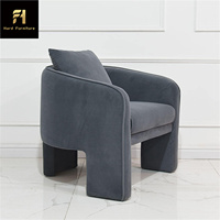 Américain Élégant Minimaliste Loisirs Canapé Chaise Salon Moderne Luxe Rembourré Simple Accent Chaise Commercial Hôtel