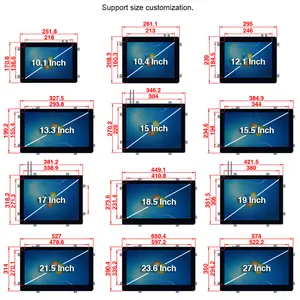 10.4 15 15.6 21.5 Inch Ip65 Grade Waterproof Core I3 I5 I7 Touch Screen Computer Industrial All In 1 Panel Pc