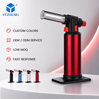 Torche de camping portable réglable de haute qualité, sûre, rechargeable, coupe-vent, résistante aux hautes températures, briquet au butane