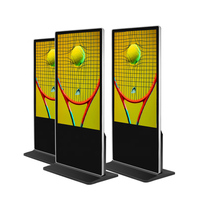 55 "support de sol affichage publicitaire Android 4K écran LCD kiosque écran tactile moniteur caméra intégrée pour la reconnaissance faciale