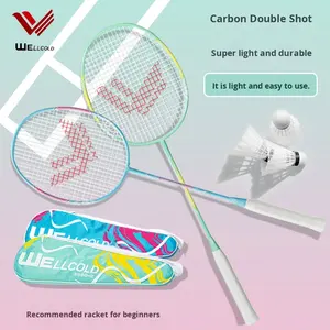 Racchetta da Badminton per Donne in PU, Design alla Moda, in Fibra di Carbonio Ultra-Leggera, per Principianti, Allenamento, Durevole, di Alto Valore, Set 4U con Borsa - Product Image 2