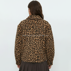 Giacca in Ecopelliccia con Zip Personalizzata da <span class=keywords><strong>Donna</strong></span>, Stampa Leopardata per l'Inverno - Product Image 2