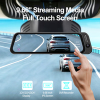Caméra de tableau de bord WiFi avec écran tactile de 9,66 pouces, enregistreur DVR de voiture, capteur G, 180° °   Grand angle, contrôle par application - OEM/ODM disponible, MOQ 2
