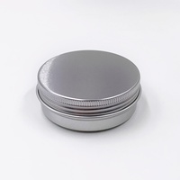 Pot cosmétique en aluminium à couvercle vissé pour contenants en étain, noir mat et blanc, pour bonbons et pilules, 60 ml/g 2 oz, sérigraphié, marque TH, modèle TH