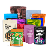Groothandel Custom Mylar Stand-Up Pouch Gummy Candy Oem Odm Fabriek Veel Verschillende Fruitsmaken 3.5G 7G 14G 28G Voor Diervoeding