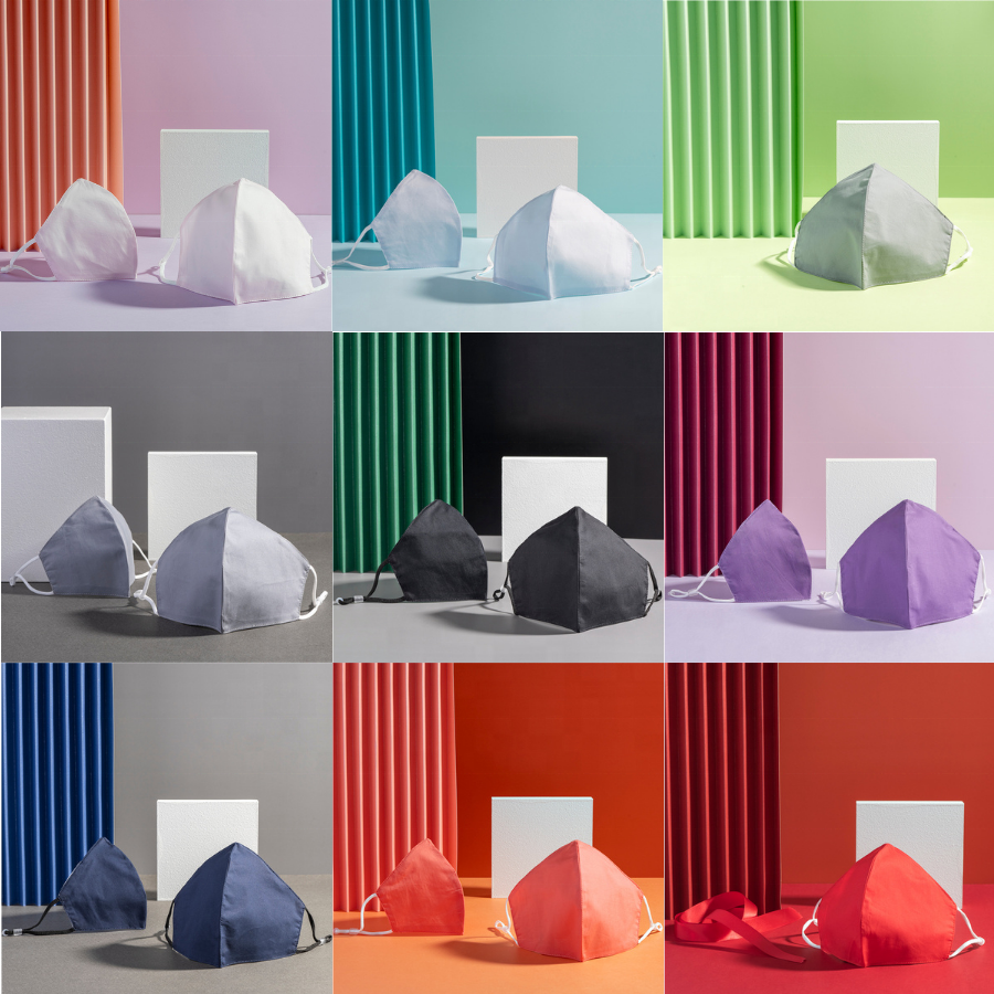 Лидер продаж Amazon, многоцветная моющаяся хлопковая маска для лица для взрослых женщин и мужчин, многоразовая маска для лица с логотипом на заказ