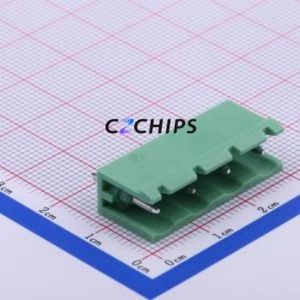 DB2EV-7.62-4P-GN Plug-in Terminal Block Through hole,P=7.62mm Connector Board-to-Board / Socket - Open 1x4P 7.62mm Green - Product Image 1